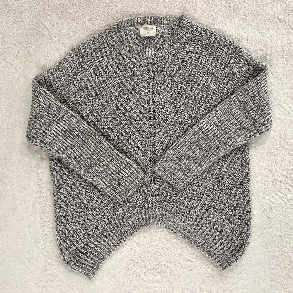 Heathered Grey Knit Sweater, Women’s Size XS